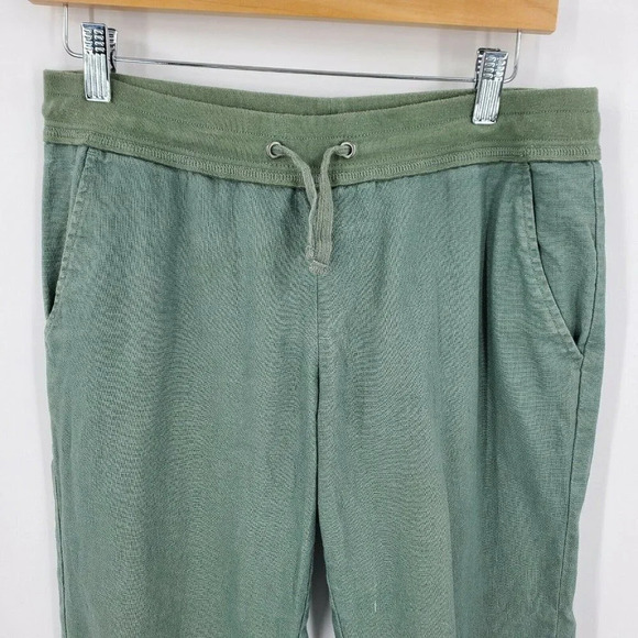 Lucy‎ Activewear Women's Linen Blend Crop Casual Pants Green Size XS - Picture 3 of 11
